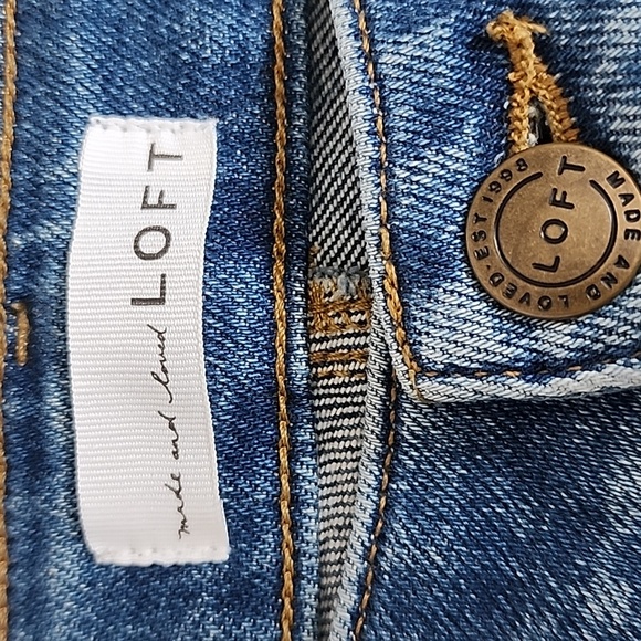 LOFT CURVY HIGH WAIST SKINNY ANKLE JEANS/  SIZE 27/4 - Picture 5 of 13
